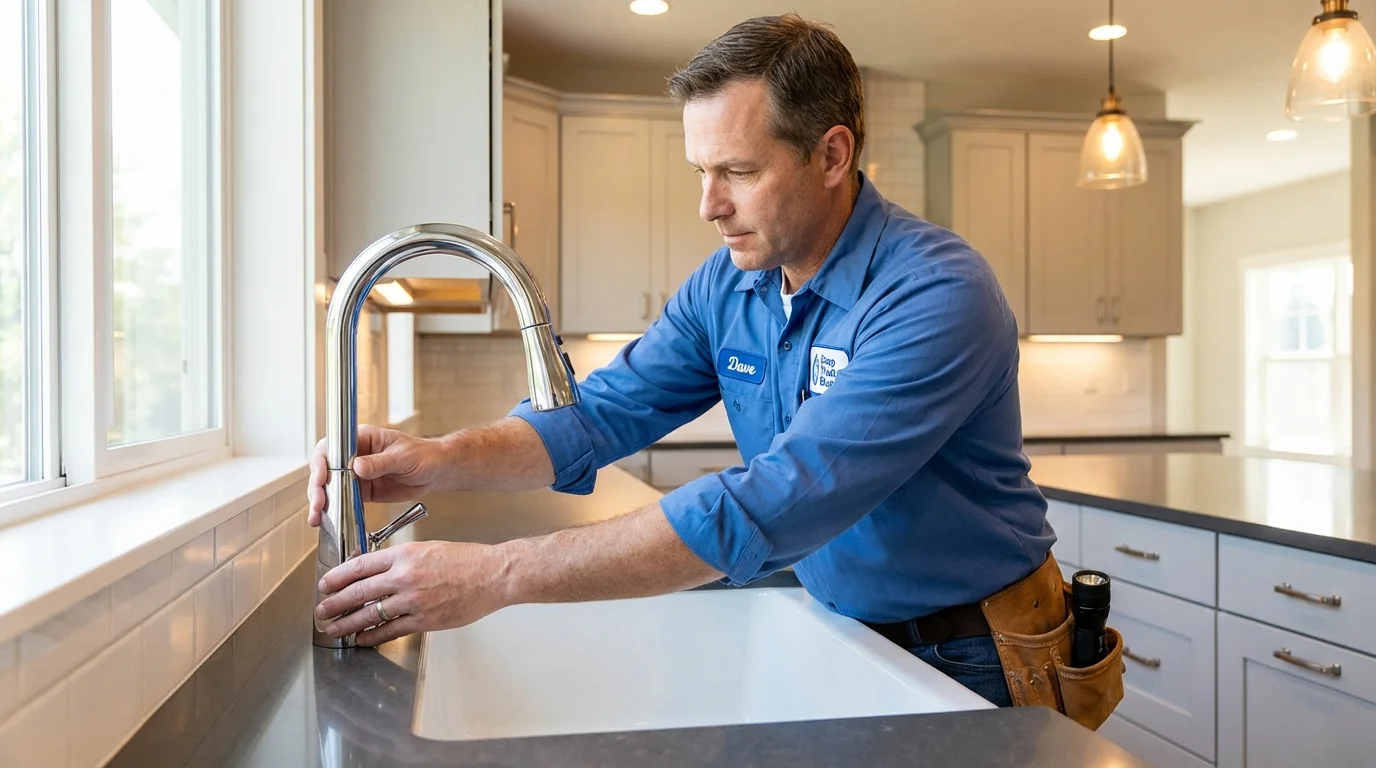 Kitchen faucet installation by Johns Plumbing LLC in Mathis